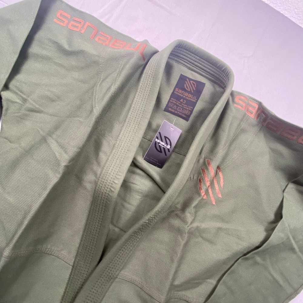 Sanabul Essentials BJJ Gi Jacket A3 Olive Green Bronze Jiu Jitsu Kimono NWT